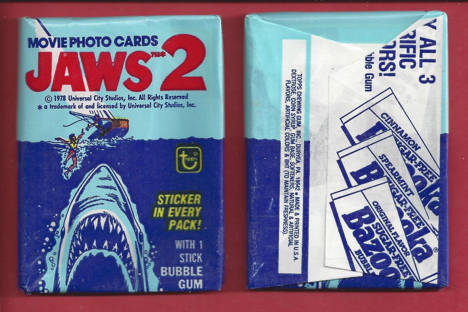 1978 Topps Jaws 2 Movie single Wax Pack