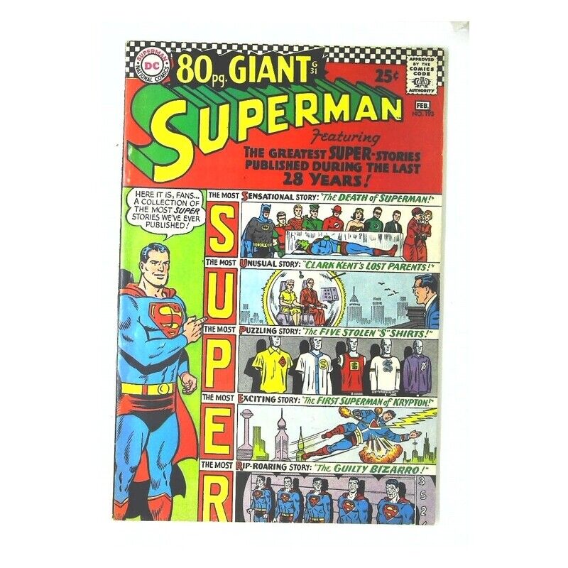 Superman (1939 series) #193 in Very Fine minus condition. DC comics [c;