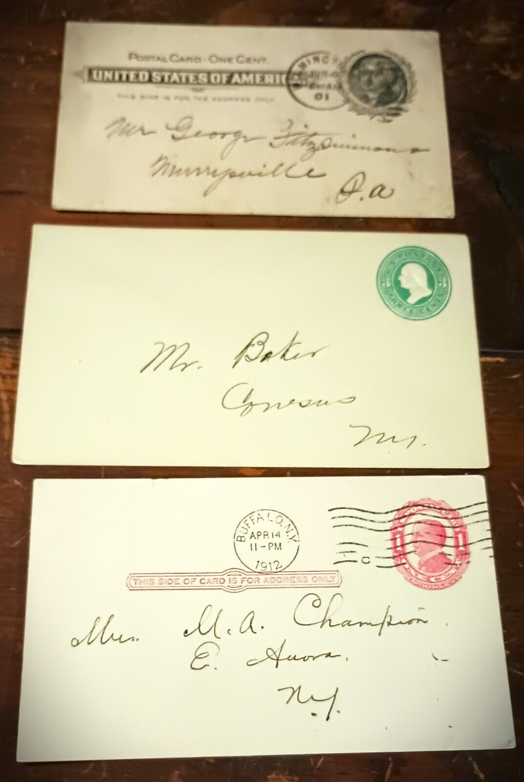 Early 1900's Government Postcards LOT OF 3 - Vintage