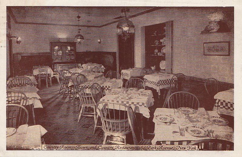  Postcard Country Room Town + Country Restaurant New York City NY 