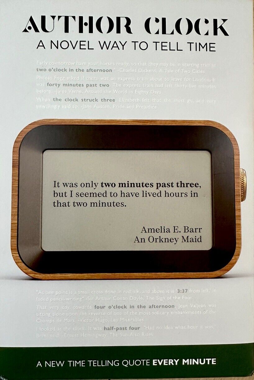 Author Clock: Brand New In Box 