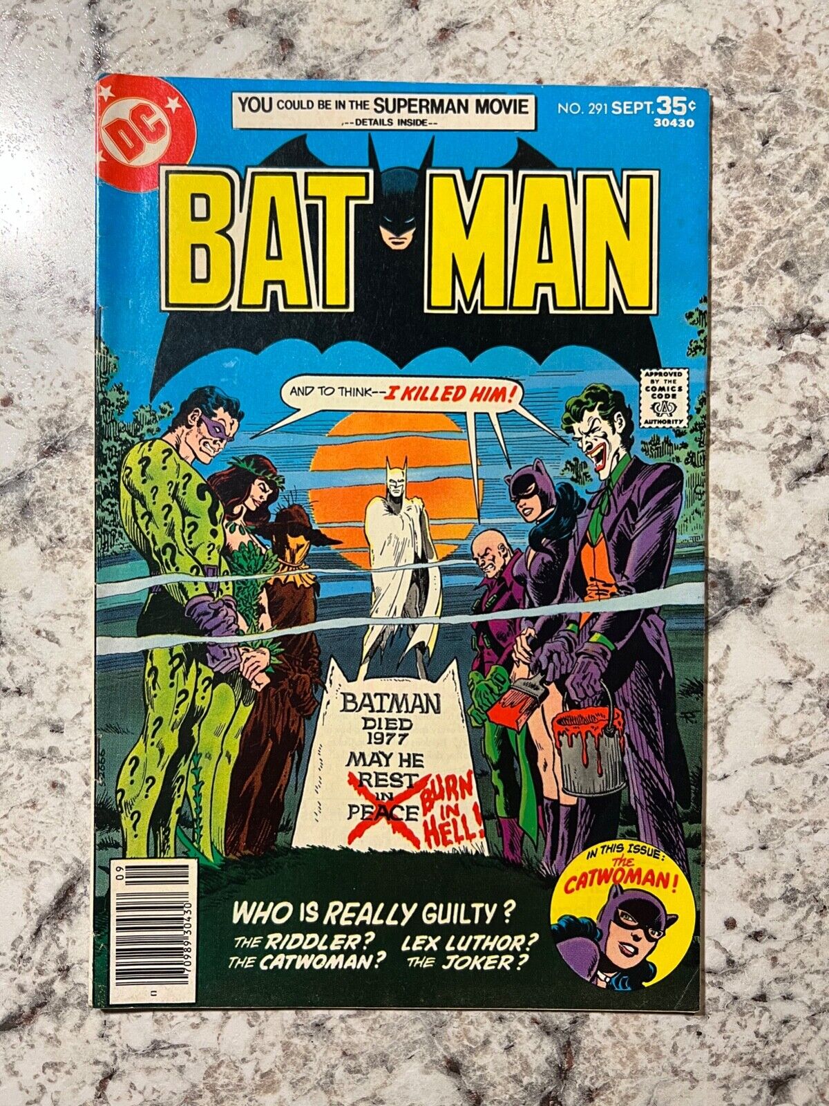 Batman #291 (DC Comics 1977) Joker and Rogue's Gallery cover