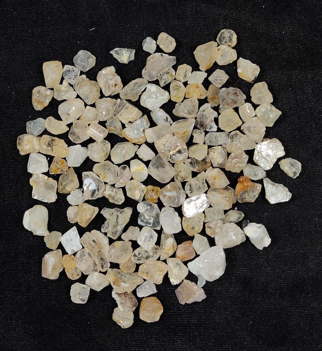 205 Grams Of Rough Topaz Crystals Lot From Skardu, GB, Pakistan.