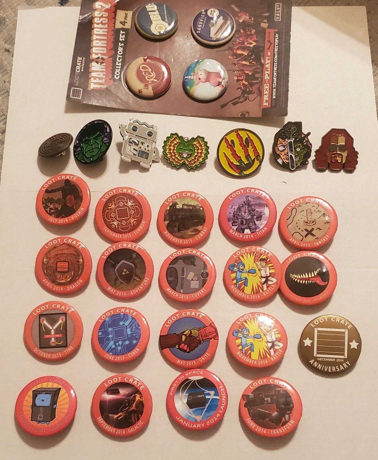 Loot Crate Rare Pin Collection Selling All As Is Nice Lot Of 43 Pins.