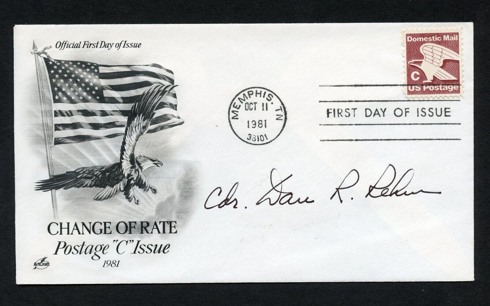 Daniel R. Rehm d2004 signed autograph auto First Day Cover WWII ACE USN