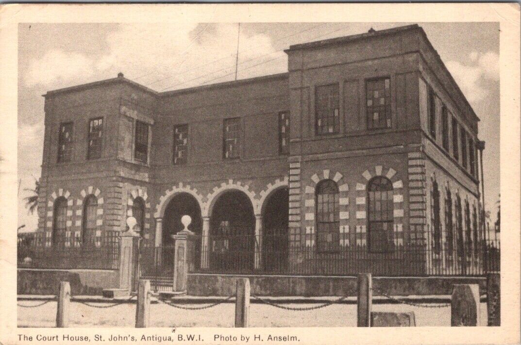 Postcard St Johns Antigua British West Indies Court House