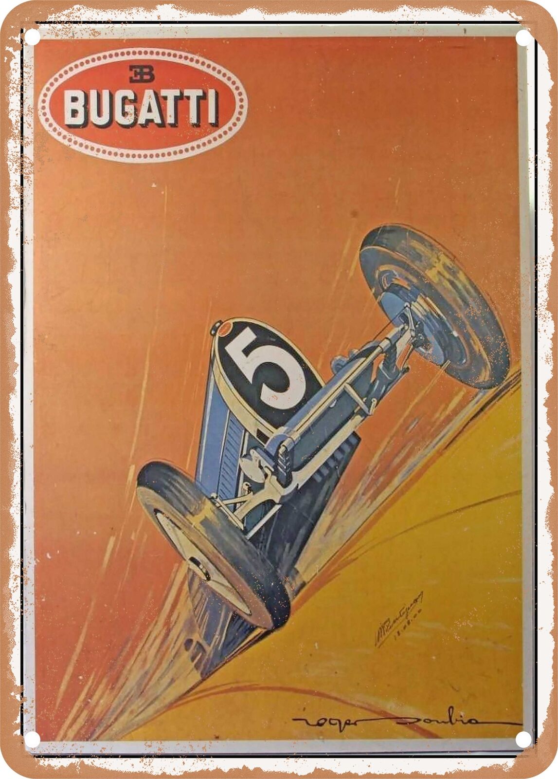 METAL SIGN - 1924 Bugatti Type 35 Vintage Ad