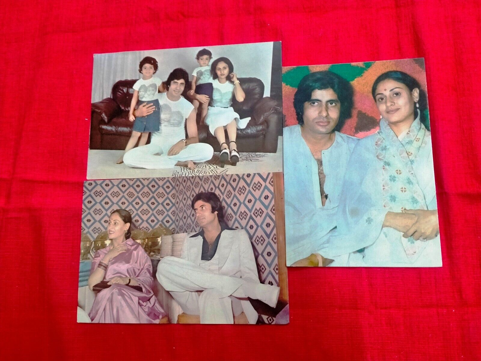 Amitabh Jaya Bachchan Rare Vintage Postcard Post Card India Bollywood 3pc