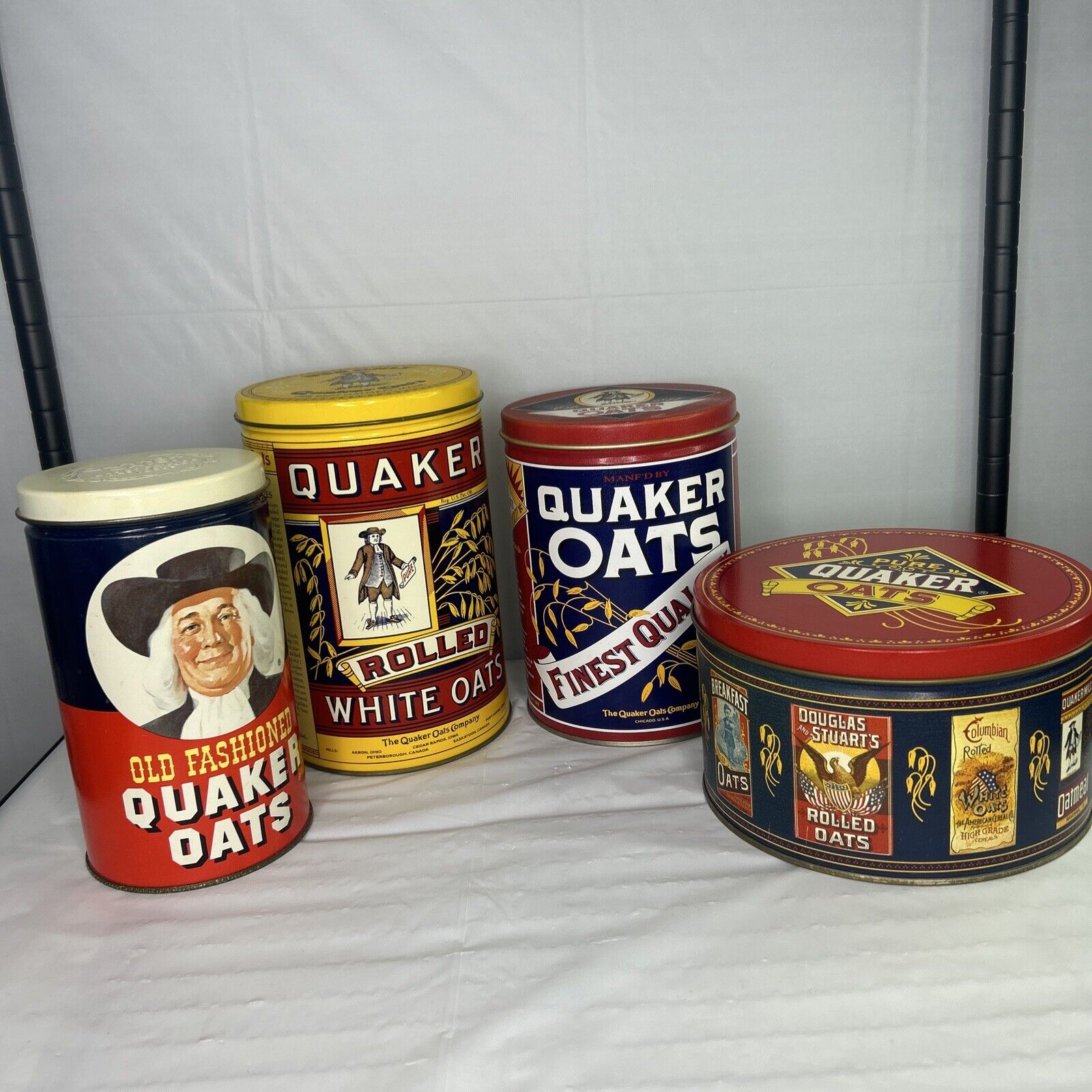4 Vintage TINS ALL QUAKER OATS LIMITED EDITION 1982, 1983, 1984, 1992