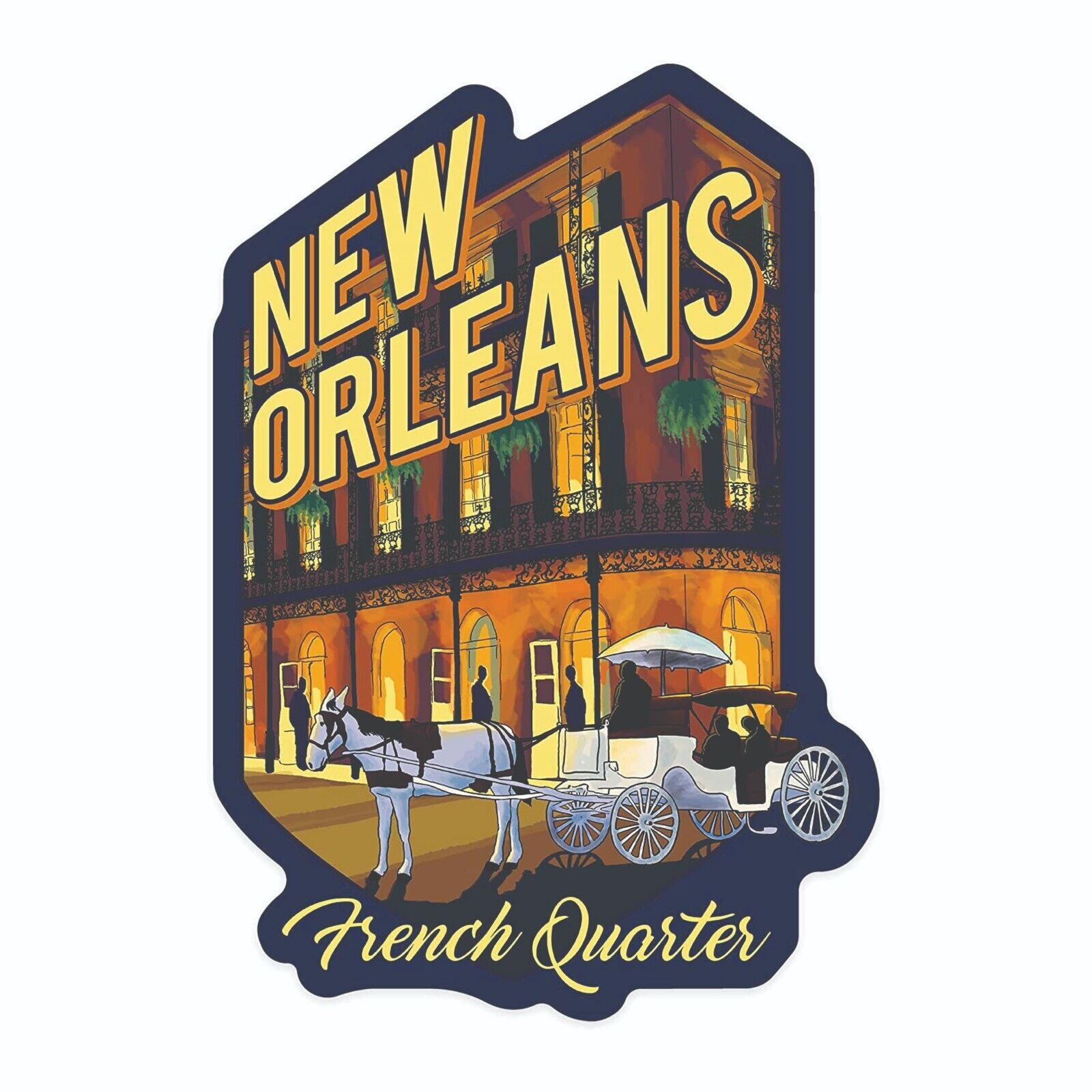 French Quarter New Orleans Louisiana Sticker Decal Bumper Sticker