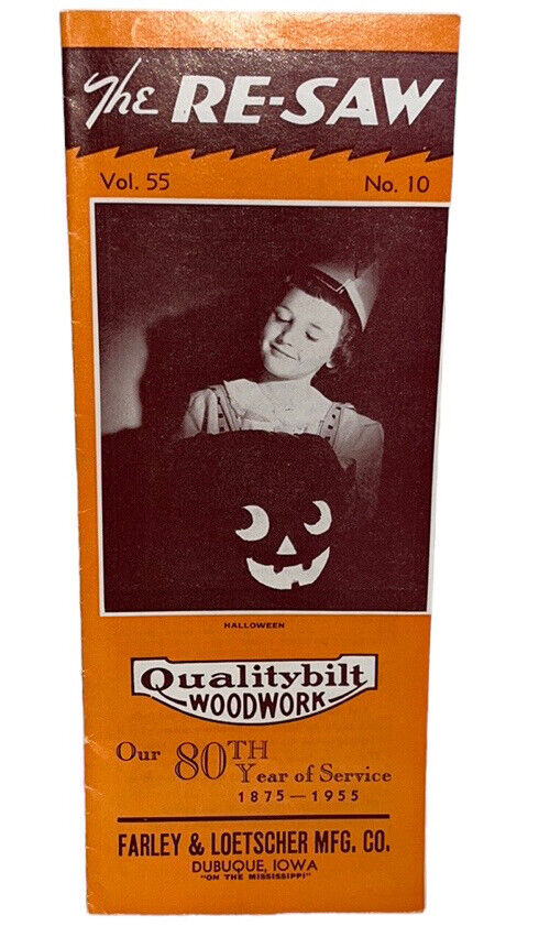 Vintage RE~SAW 1955 Halloween Issue~50s Dubuque, Iowa~Ephemera~Jack-O-Lantern