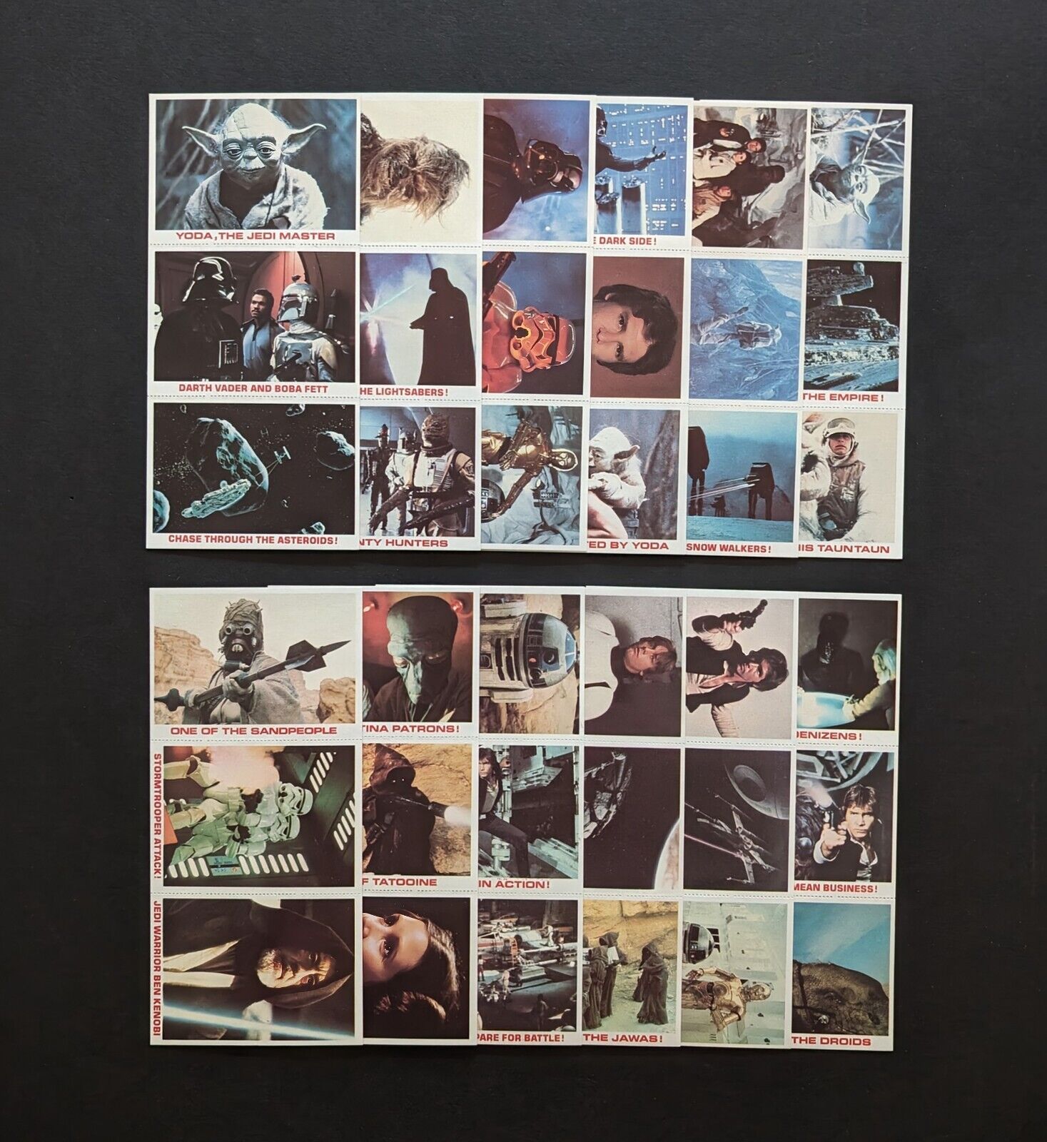 1980 Burger King Star Wars Empire Strikes Back Complete Set (12 panels/36 cards)