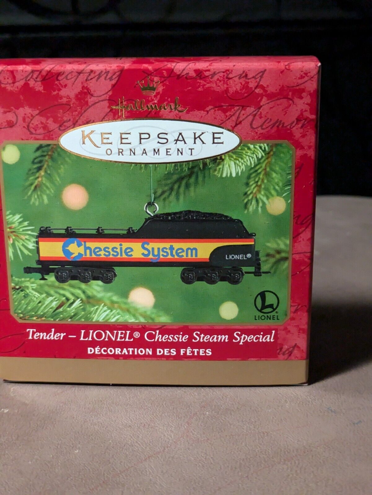 Hallmark Keepsake ornament Tender Lionel Chessie Steam Special train
