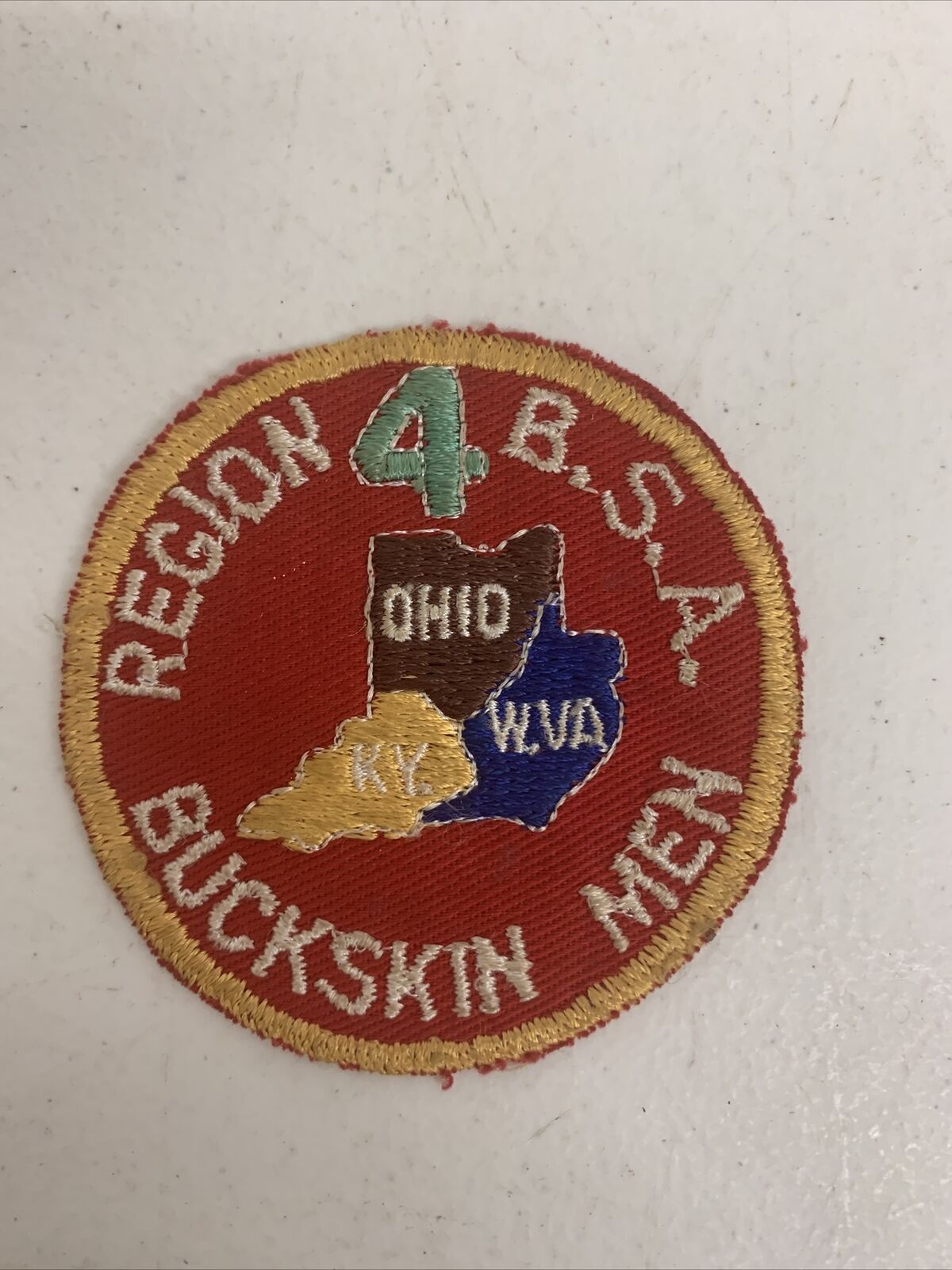 Region 4 BSA buckskin men patch BSA Boy Scouts