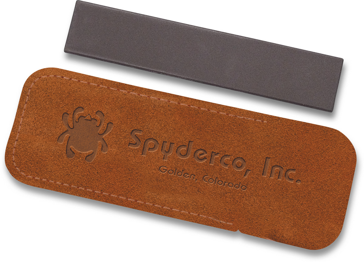 Spyderco Pocket Stone Medium Grit Brown Ceramic Lightweight Knife Sharpener 303M