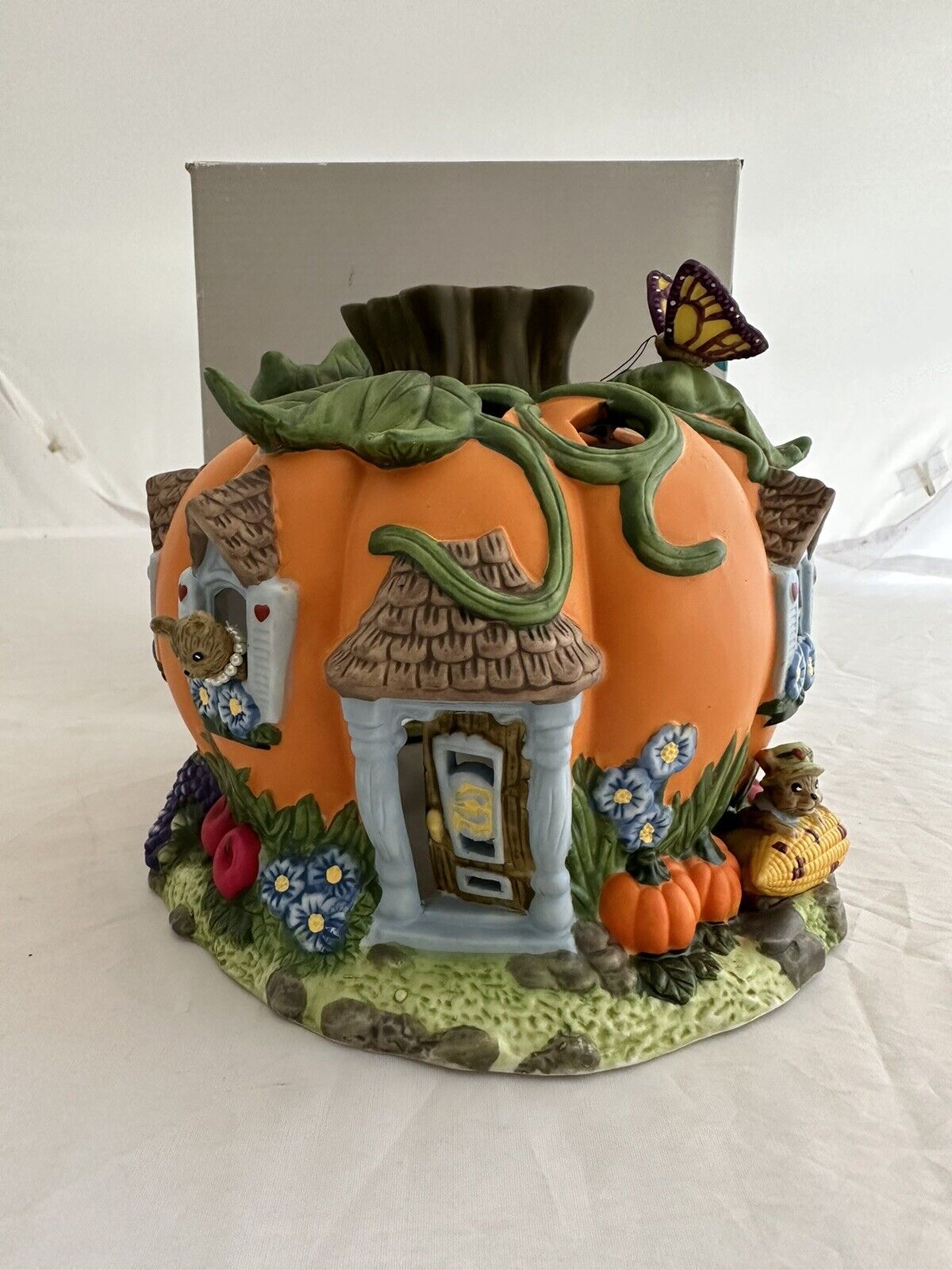 Partylite Harvest Pumpkin Tealight House P7316 New