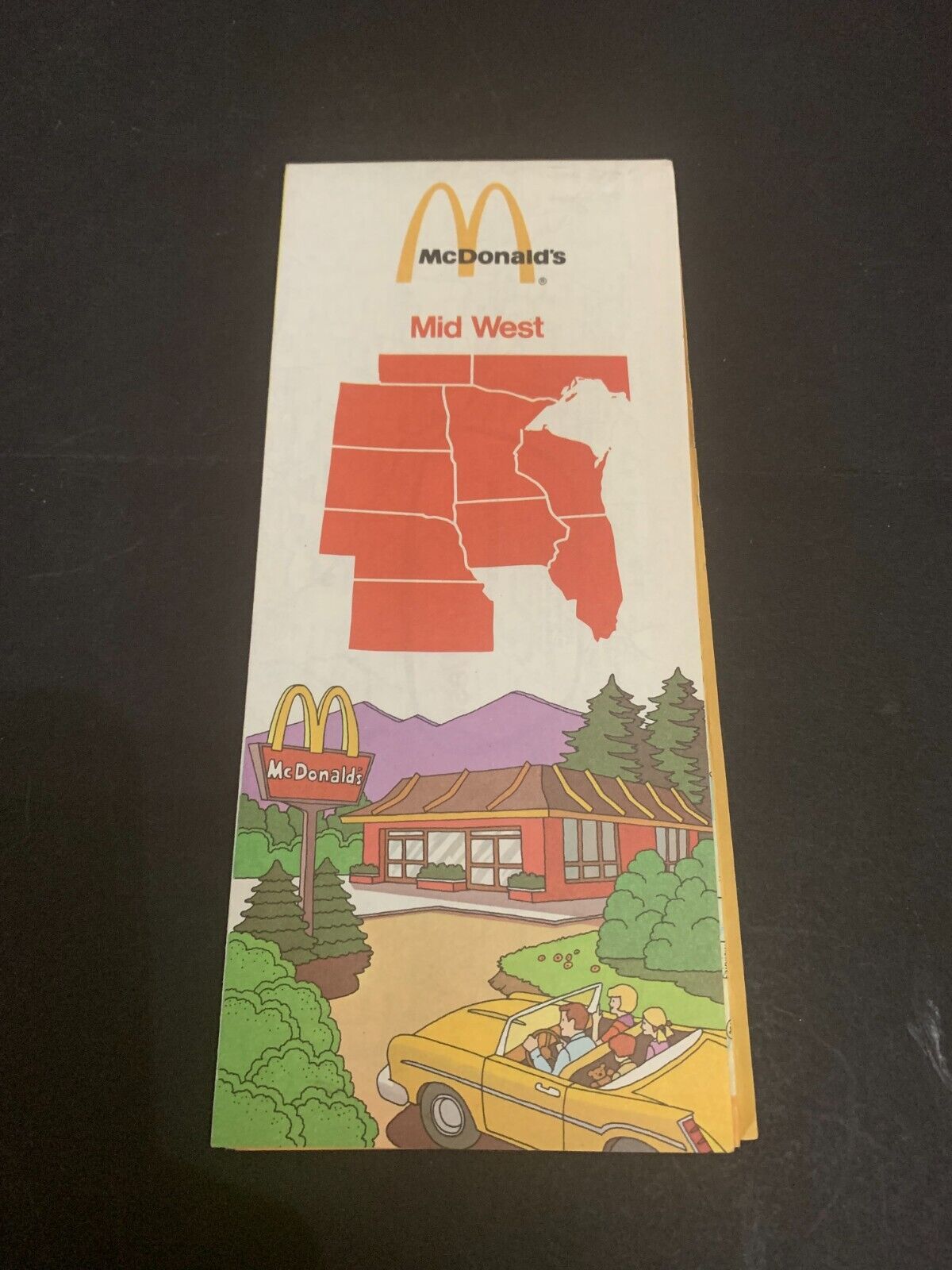 Vintage 1970\'s McDonald\'s Mid West Travel Map