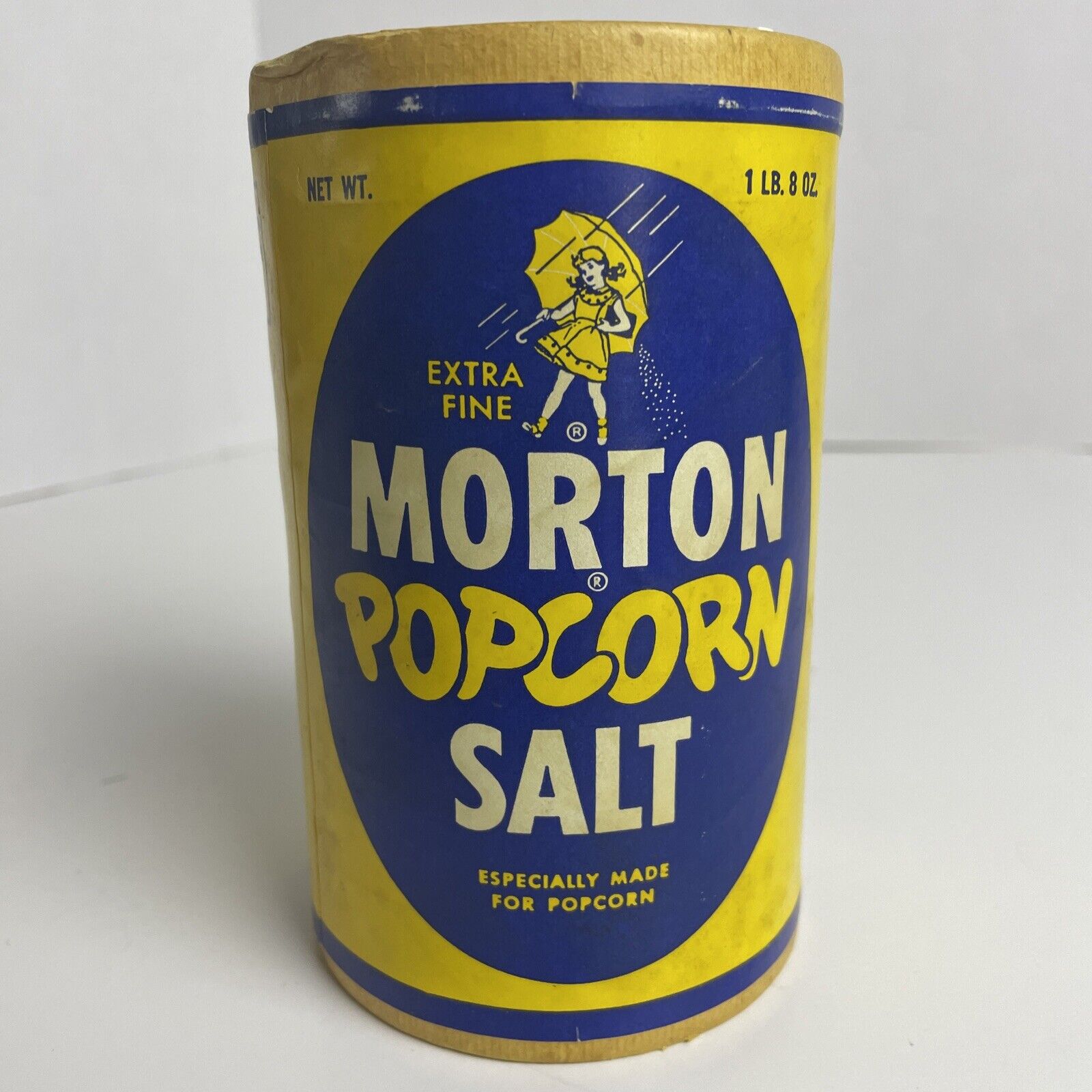 Morton Popcorn Salt Vintage Container 