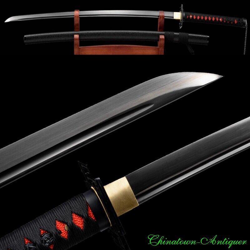 Spring Steel Blade Sharp Japanese Samurai Sword Ronin Katana Battle Ready #0617