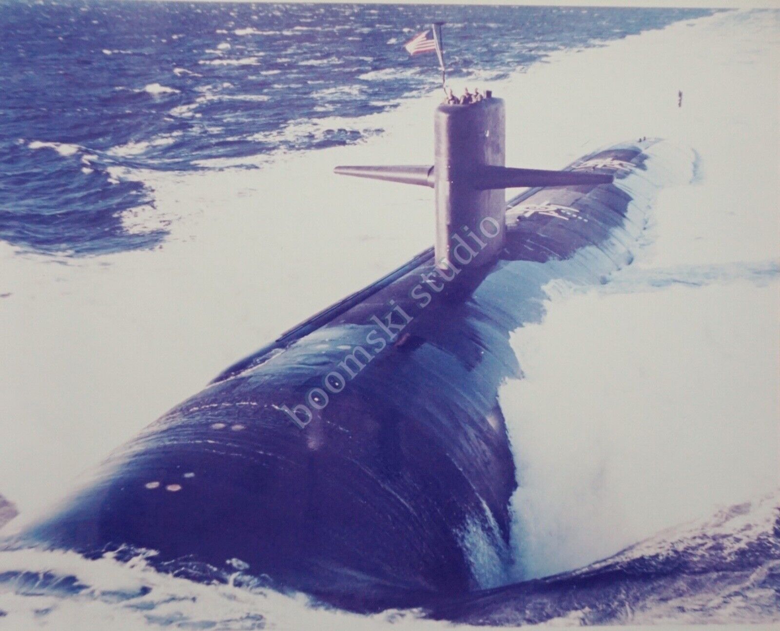 USS MINNEAPOLIS SAINT-PAUL SSN-708 color photo size 8 x 10 in. (SUB-GGG)