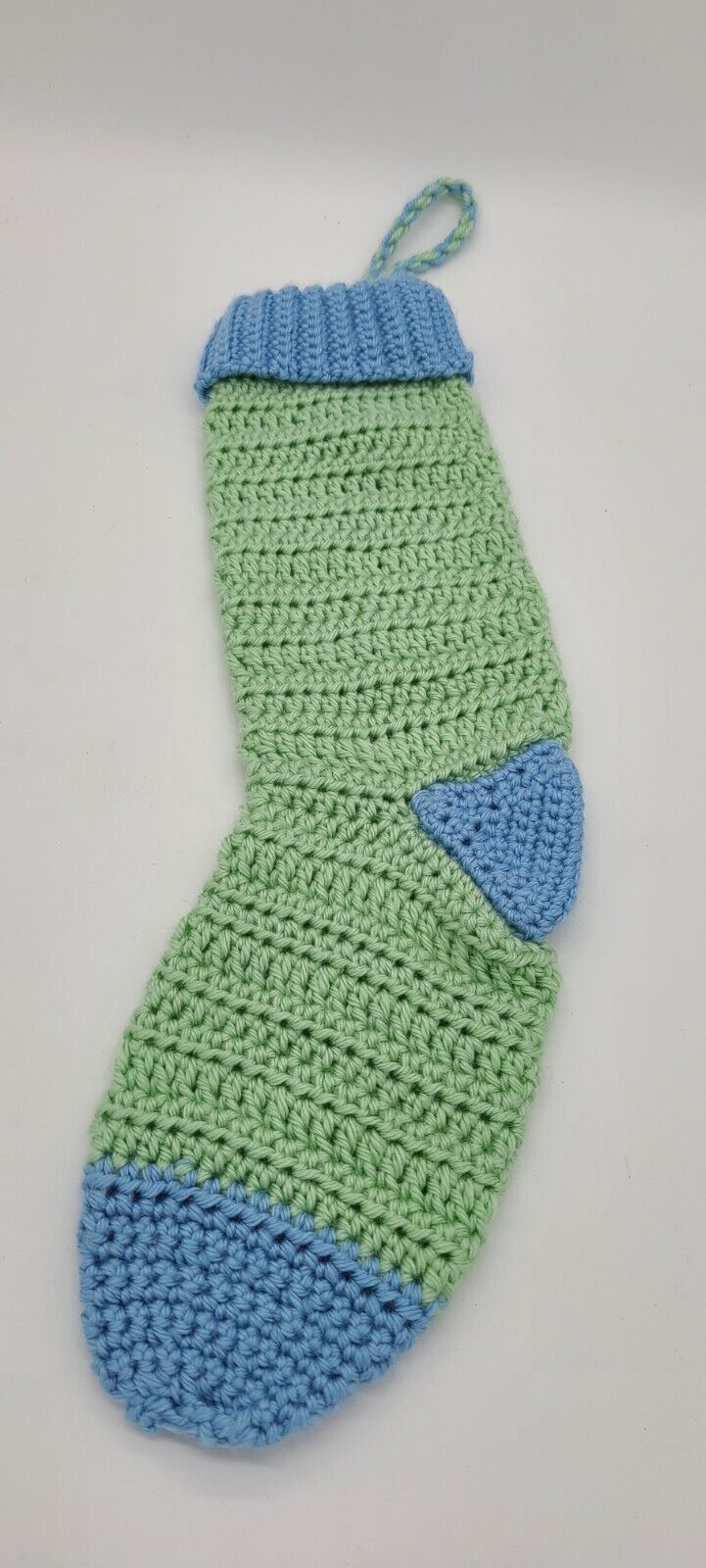 Vintage Handmade Crochet Christmas Stocking 17\
