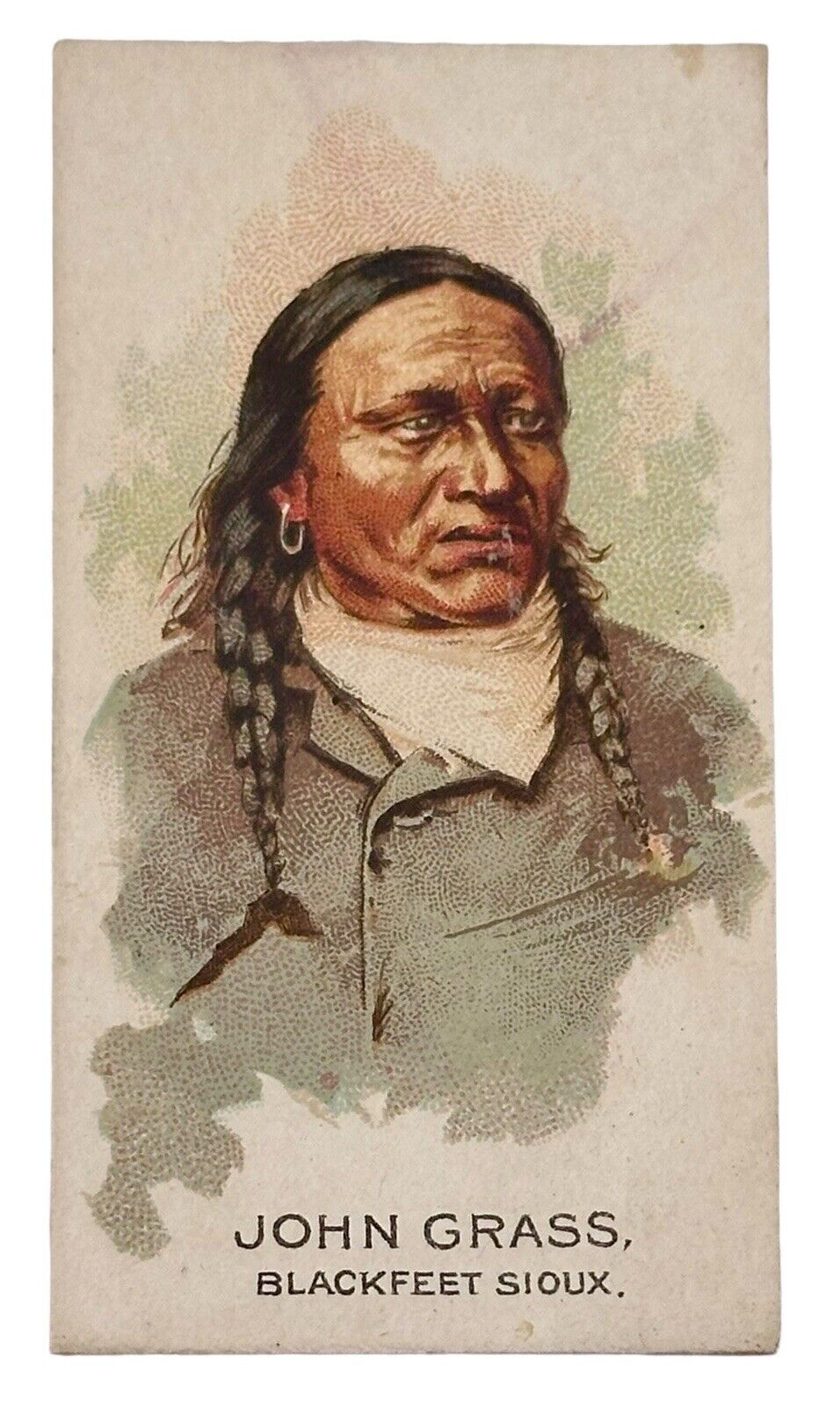 1888 N2 Allen & Ginter American Indian Chiefs John Grass Tobacco Card