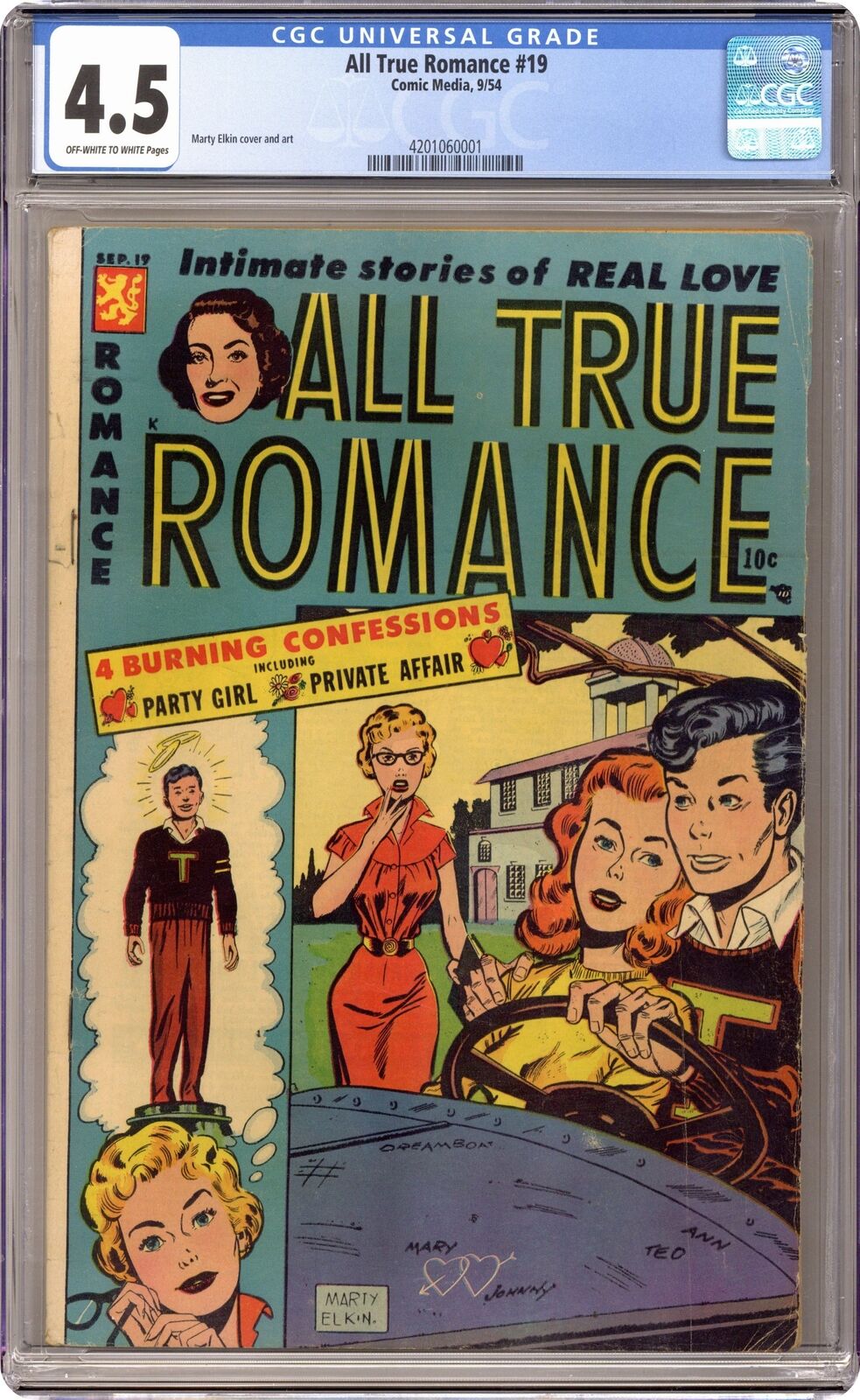 All True Romance #19 CGC 4.5 1954 4201060001