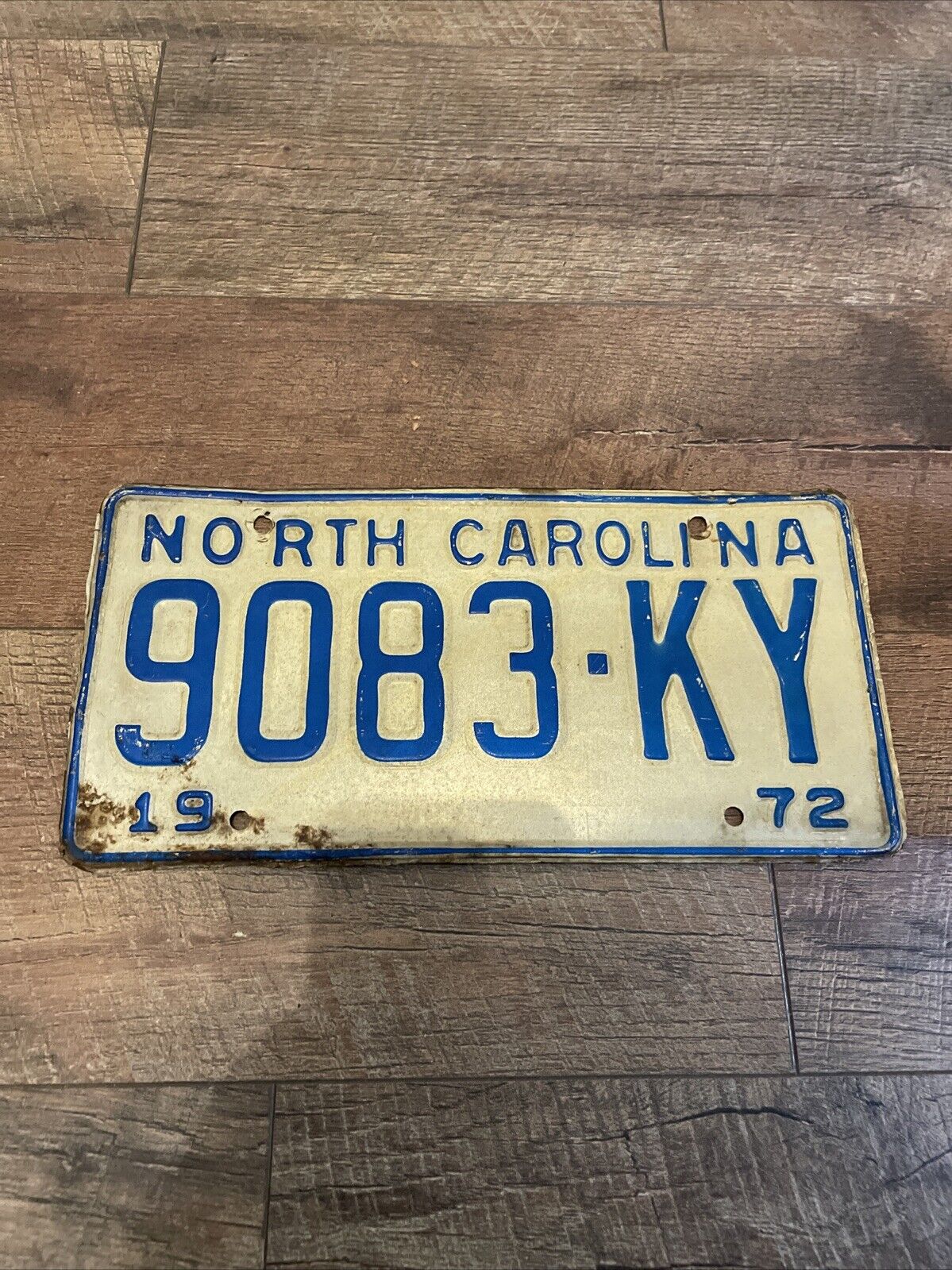 1972 North Carolina Truck License Plate - “9083-KY”