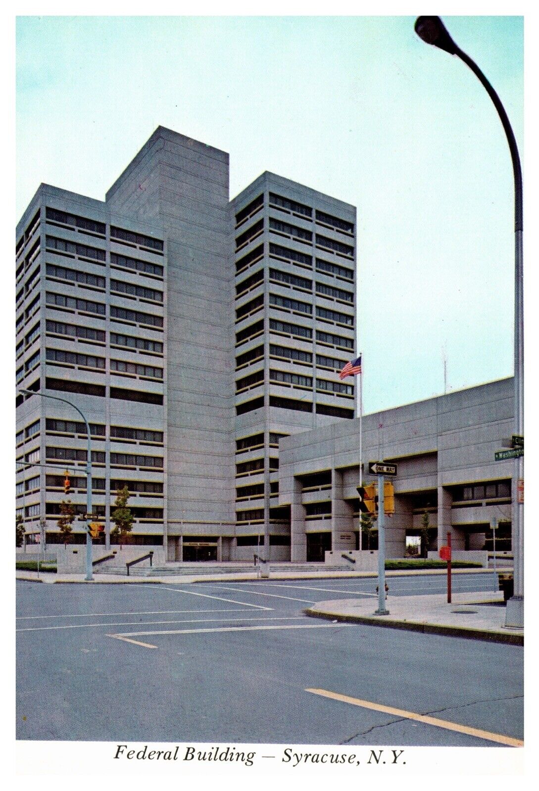 Untied States Courthouse Federal Building Downtown Syracuse New York Postcard NY