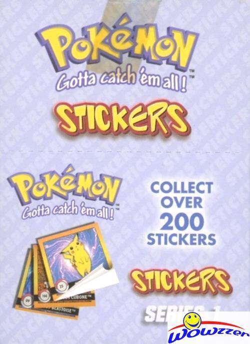 1999 Artbox POKEMON Factory Sealed 30 Pack Box-300 MINT Stickers 25 Years old 