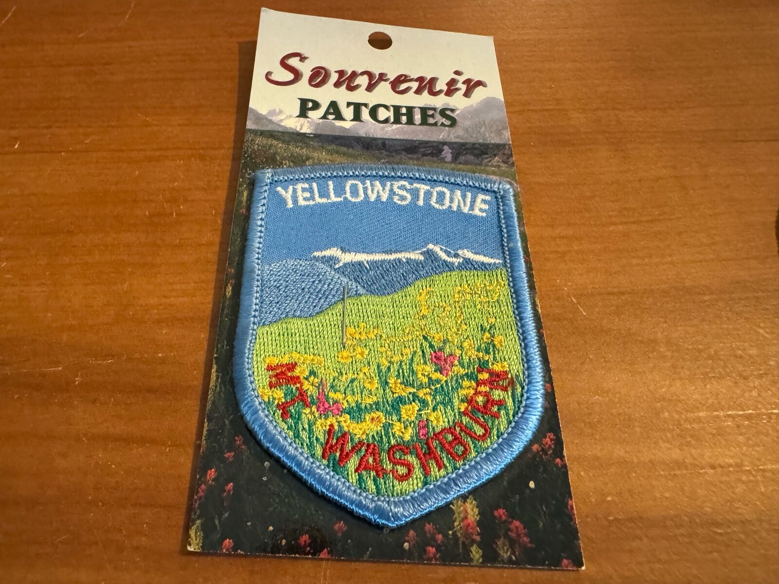 Vintage Mount Washburn, Yellowstone National Park, Souvenir Travel Iron-On Patch