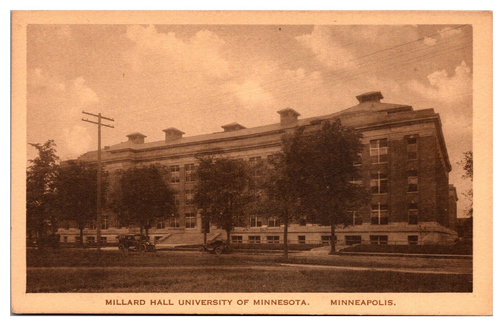 Antique Millard Hall, University of Minnesota, Minneapolis, MN Postcard