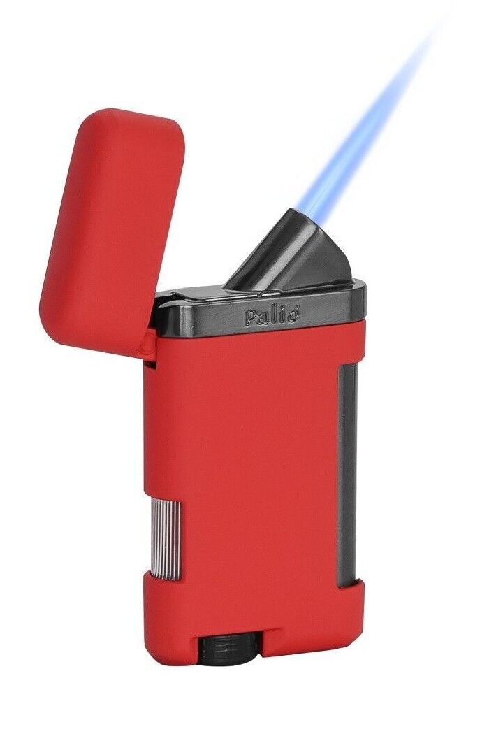 Palió Lazio Angled Single Jet Flame Cigar Lighter Refillable Adjustable Torch