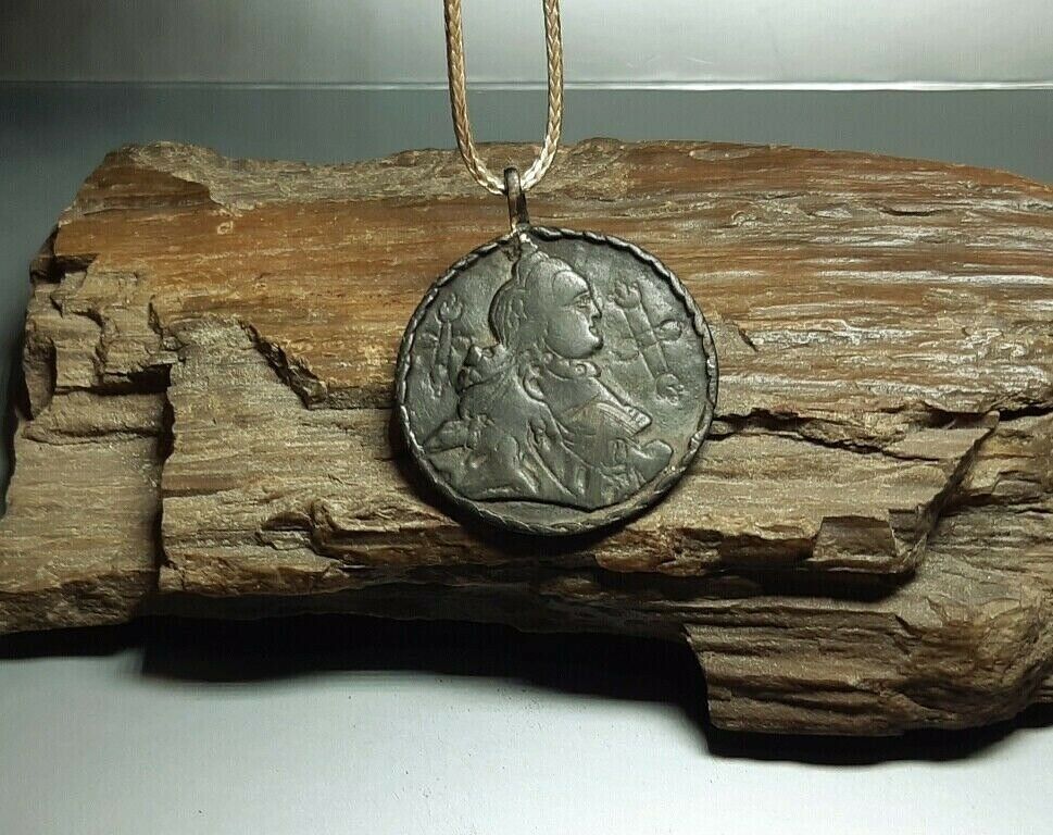 Rare Ancient  Bronze Large Antique Religion Medallion Pendant c.18-19th   #2512