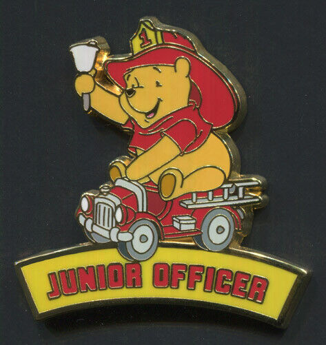 Disney Pins Winnie The Pooh Junior Officer Fireman Disney Store Japan Pin