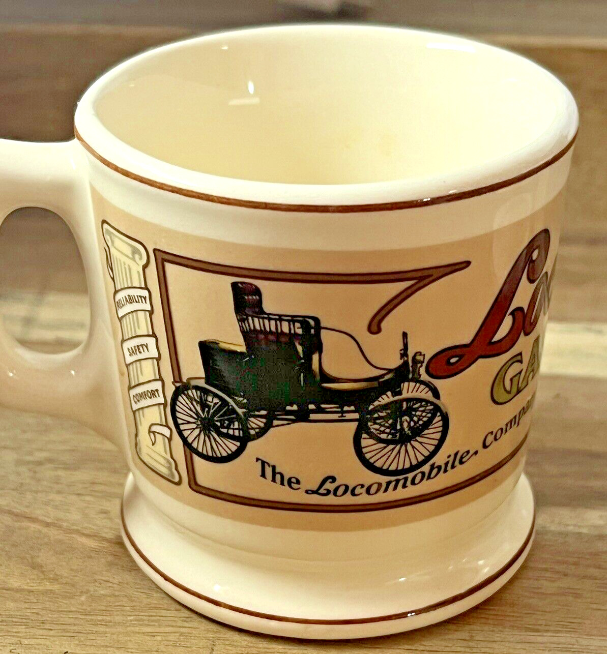 Vtg Locomotive Car Antique Miniature Shaving Mug 1982 Franklin Porcelain Oxford