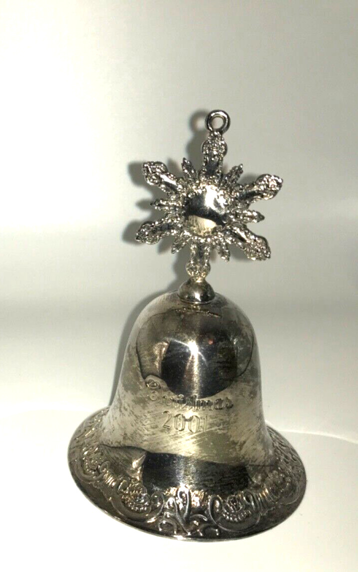 Wallace Silver Plate Edition 2001 Bell Ornament 4.5”