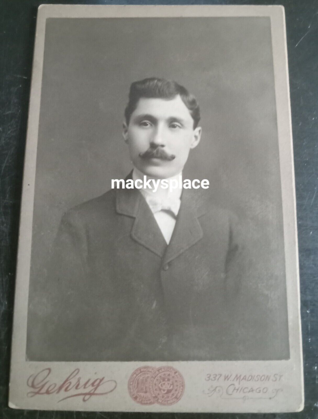 RARE VINTAGE ANTIQUE  CABINET  CARD  PHOTO PICTURE CARDBOARD PIC FANCY MAN 