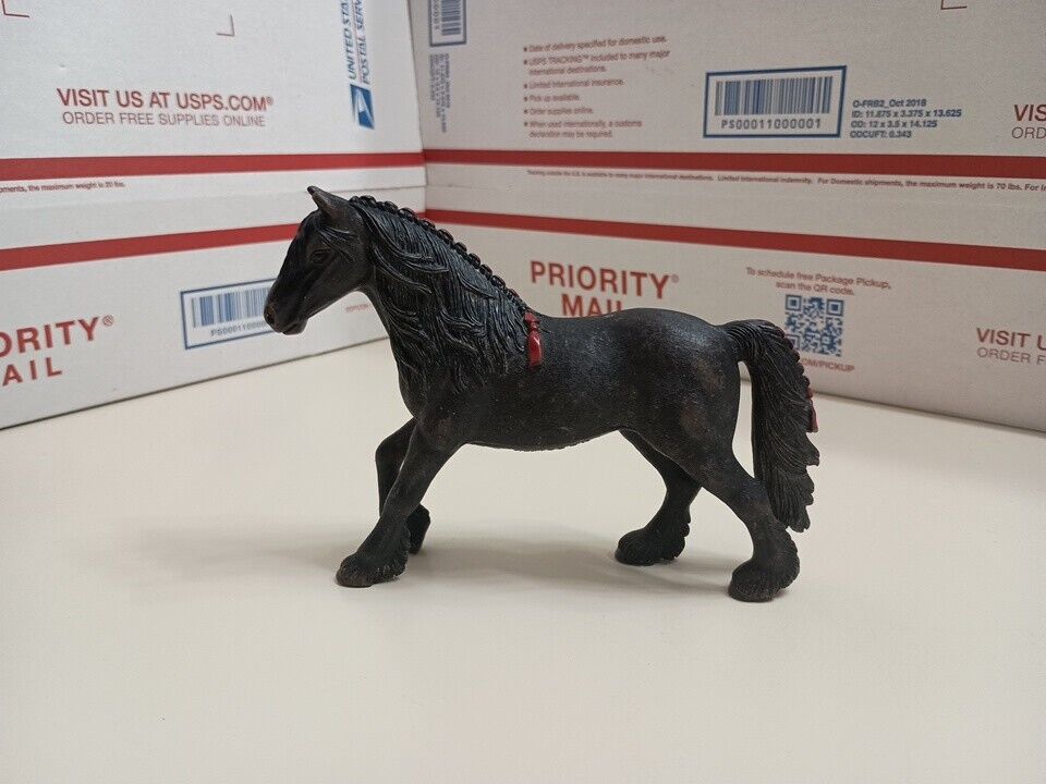 Schleich 13749 - Horse Frisian Mare with red ribbons, retired