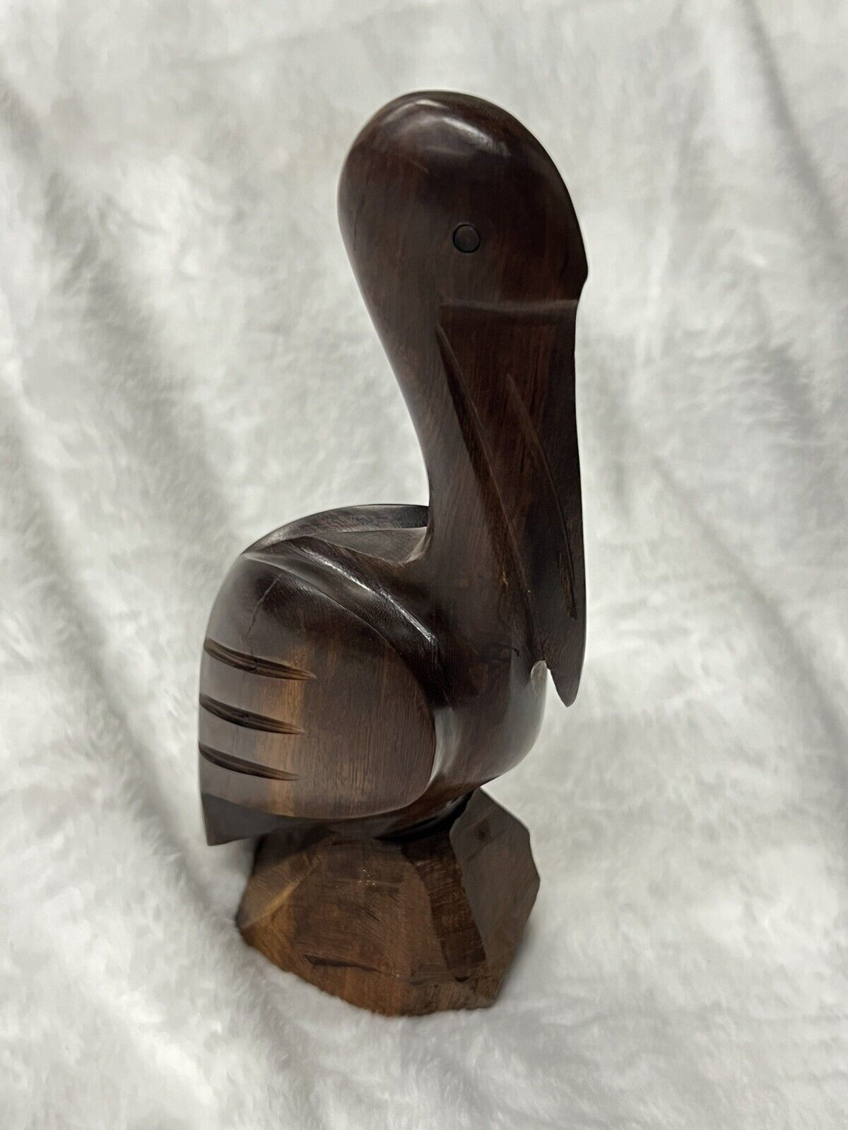 Vintage Ironwood Hand Carved Pelican Bird Figurine