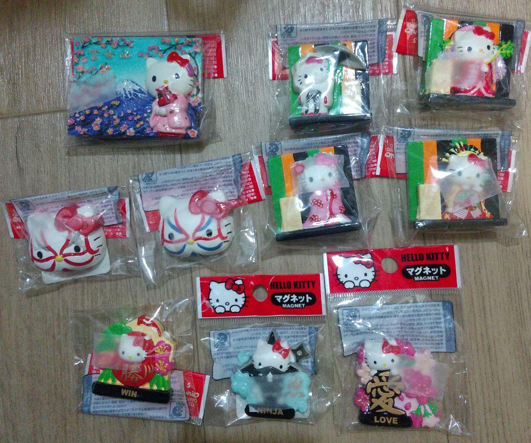 Sanrio Hello Kitty Magnet Japanese Mount Fuji/Sakura/Kabuki/Kanji 10pcs set