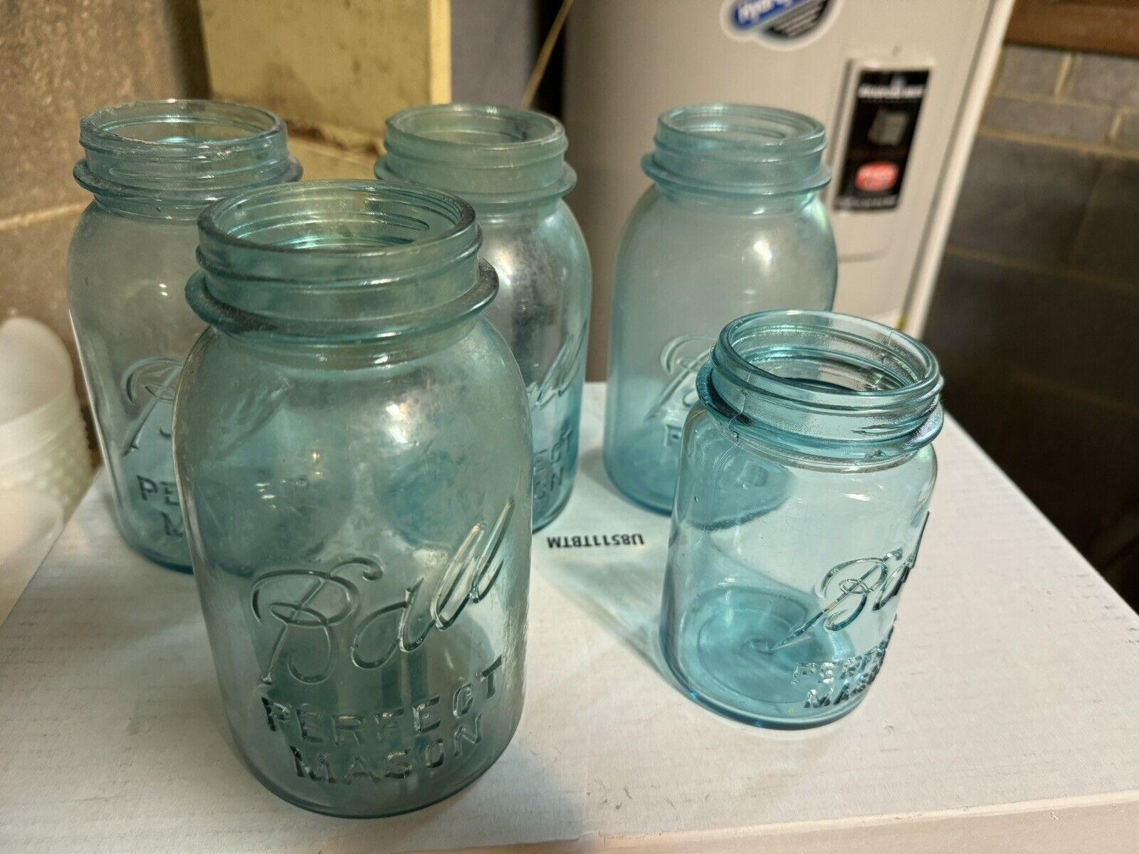 Vintage 1910-1923 Ball Mason Jars (5 Included In This listing)