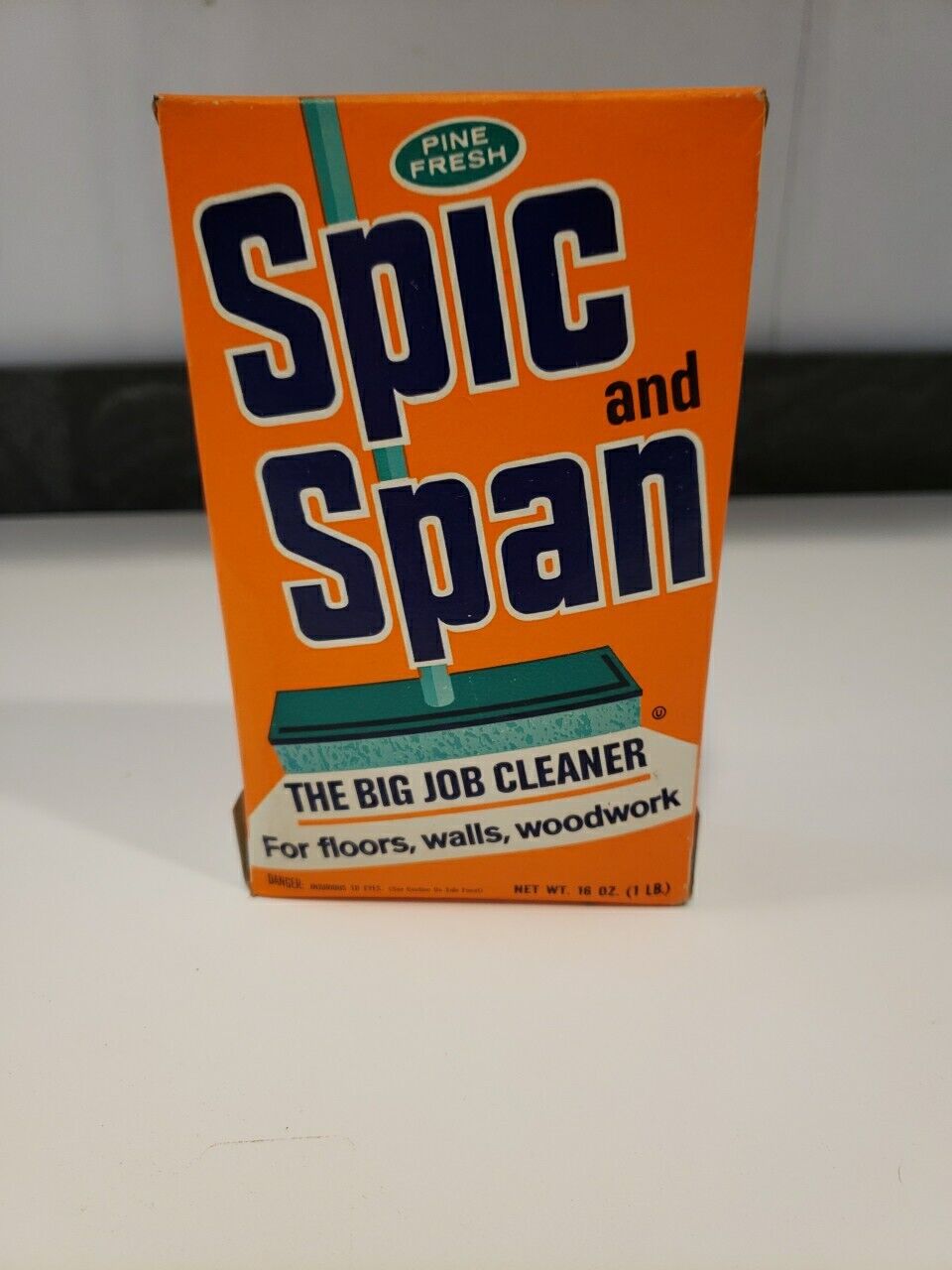 Vintage Early 70s SPIC AND SPAN Powdered Floor Cleaner 16oz NEW & SEALED BOX 1lb
