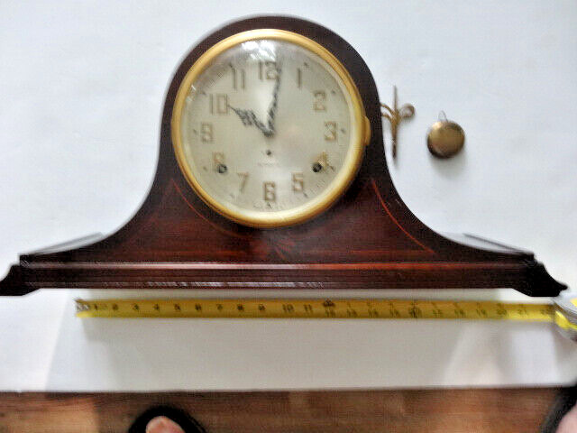 Antique Plymouth Seth Thomas Petit Sonnaire Bim-Bam Tambour Shelf Clock - Works