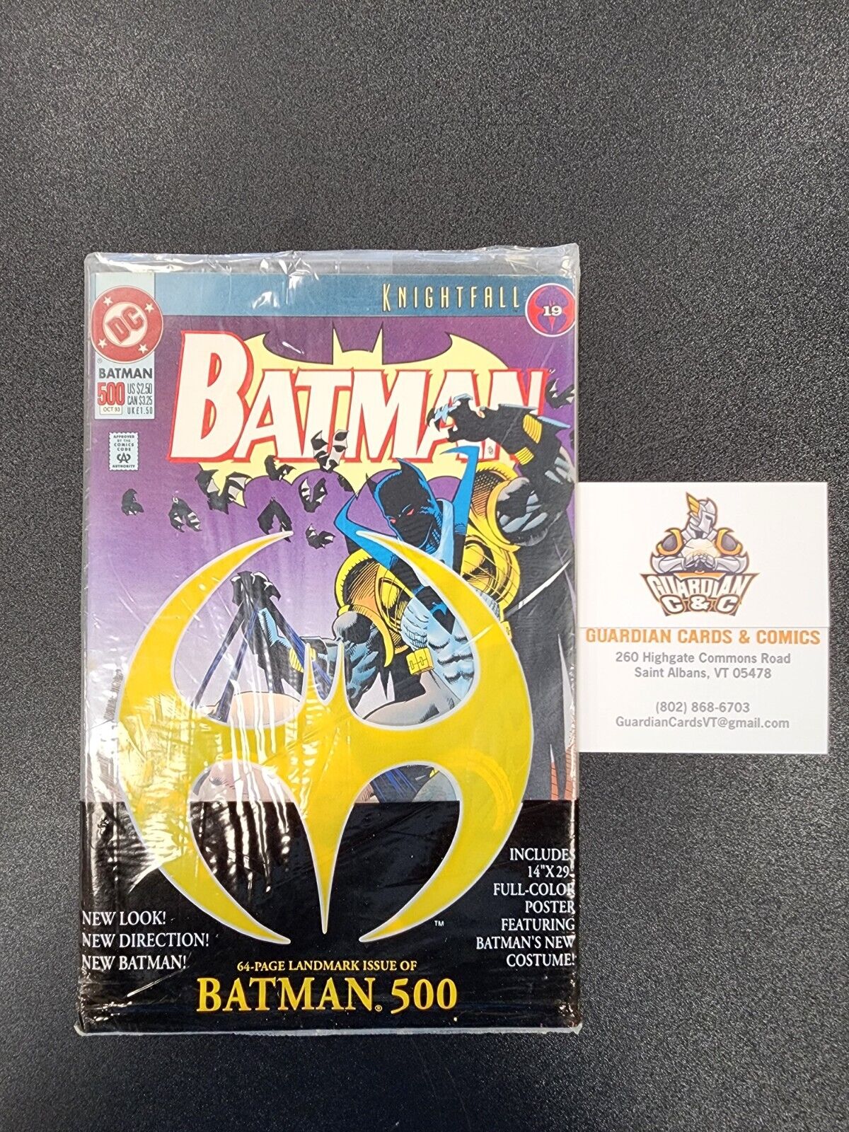 Batman #500 (DC Comics, 1993) Sealed in Original Bag with Poster Knightfall