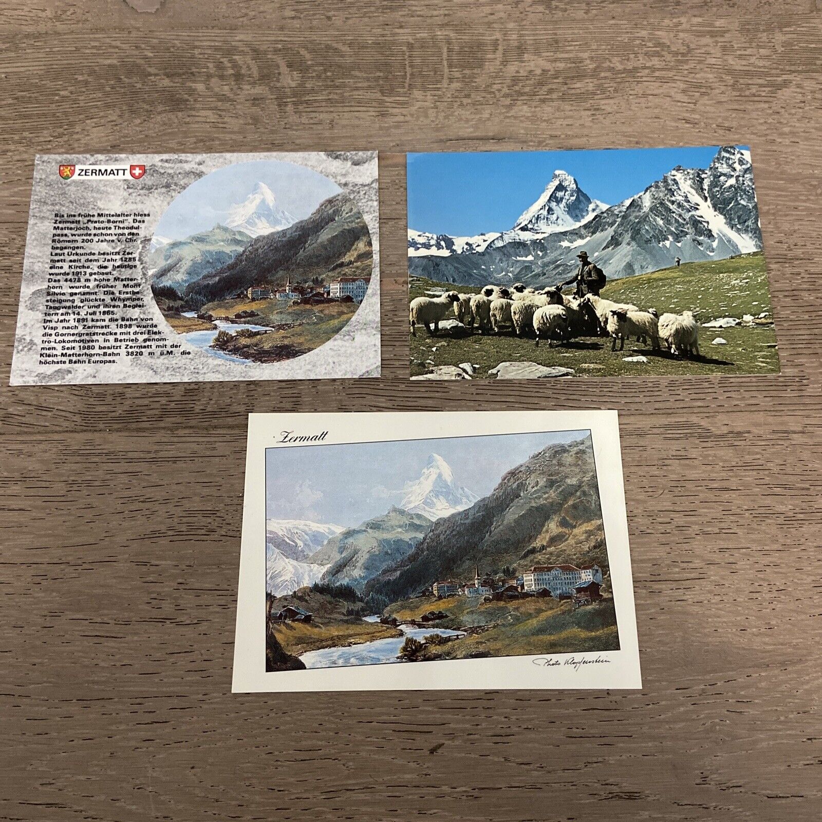 Zermatt, Matterhorn Vintage postcard  Lot Switzerland, Swiss Mountains