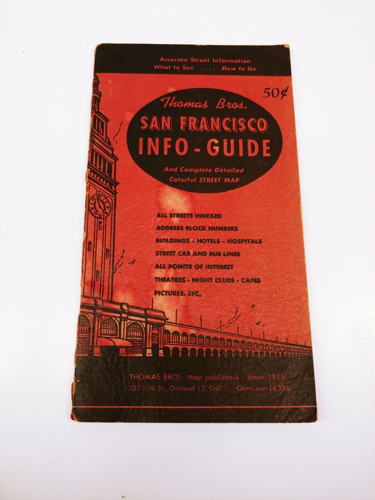 Vintage 1949 Thomas Bros. San Francisco, CA Info-Guide Booklet