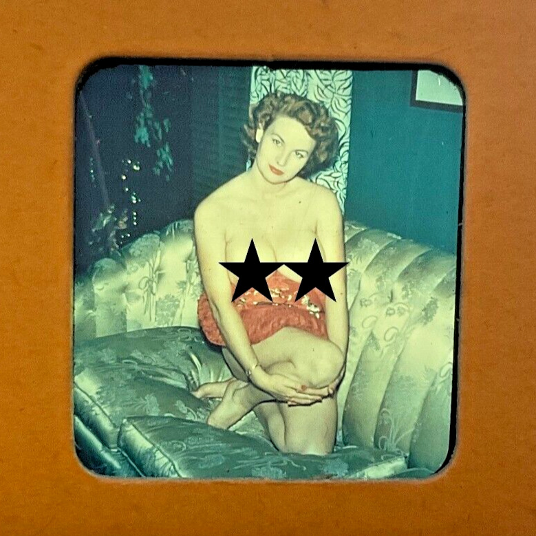 Vintage c1950s Original 3D Stereo Realist Pinup Slide Female Nude #673
