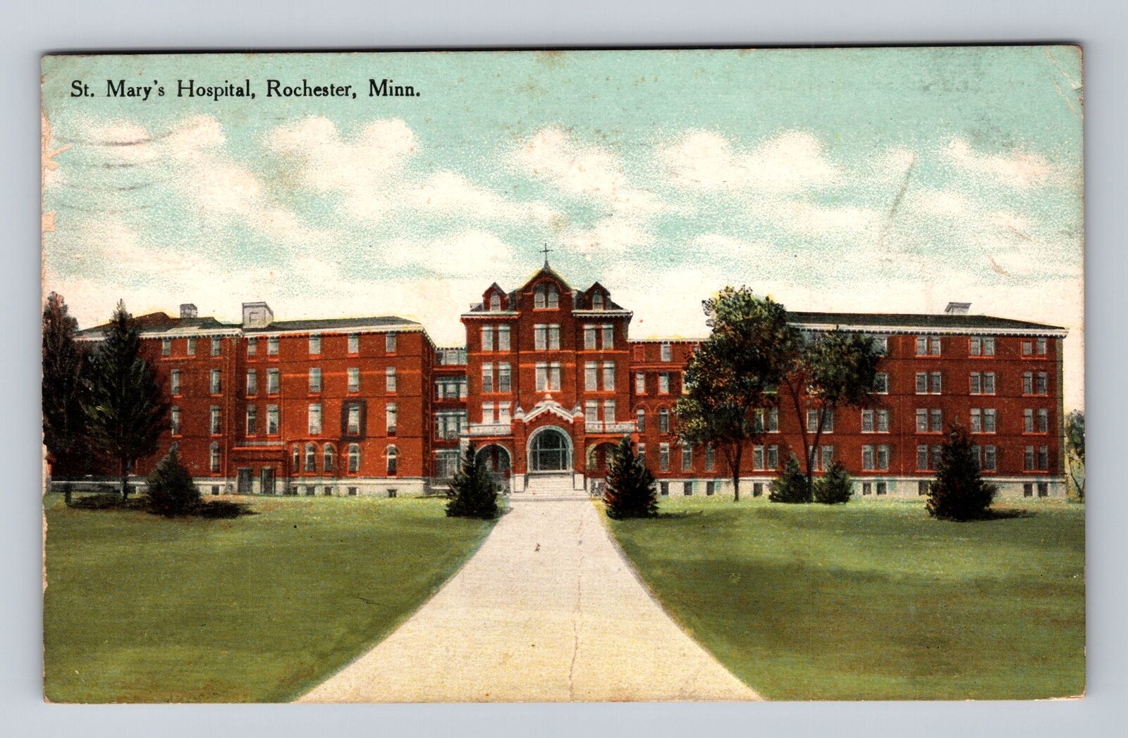 Rochester MN-Minnesota, St Mary's Hospital, Antique Vintage c1910 Postcard