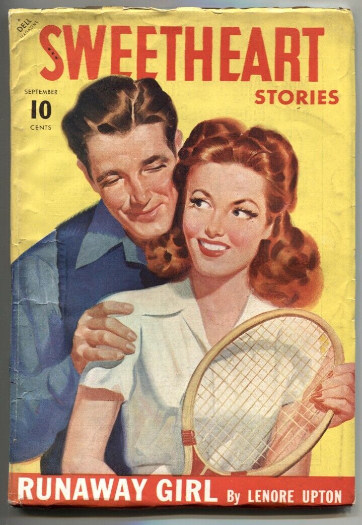 Sweetheart Stories Pulp September 1942- Runaway Girl- Tennis cover